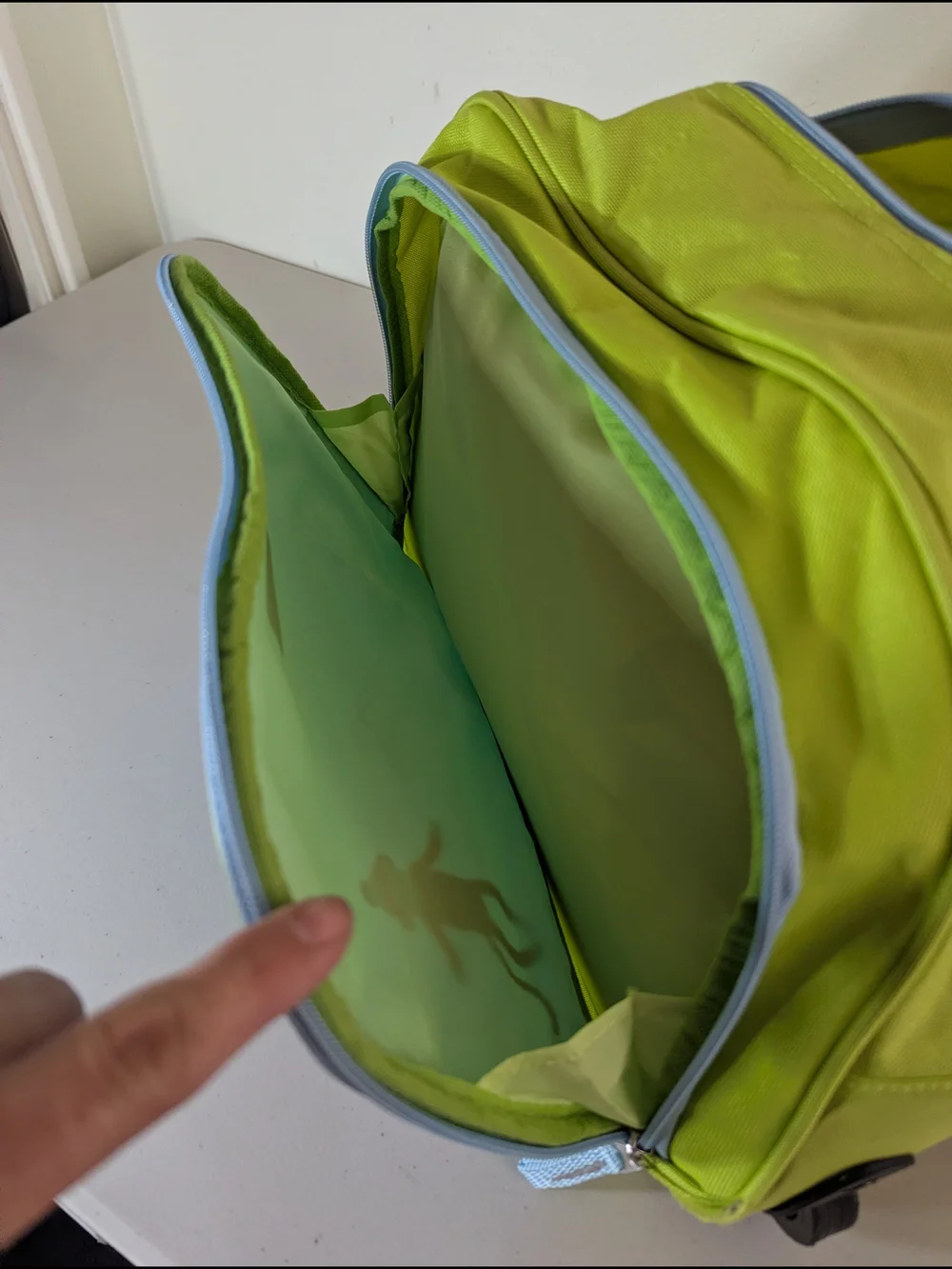 Jumping Beans Kids Rolling Duffle Bag Monkey Travel Bag Blue Green